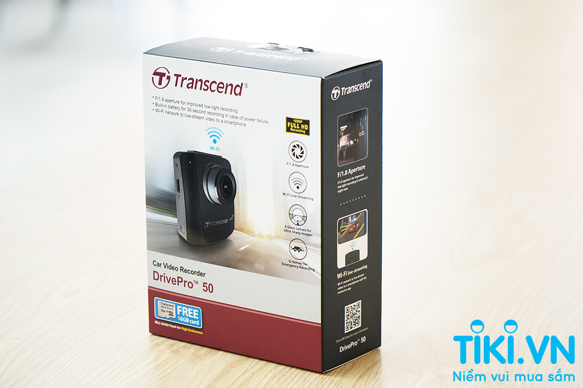 Camera Hành Trình Ô Tô Transcend Drive Pro 50 - Hàng Chính Hãng