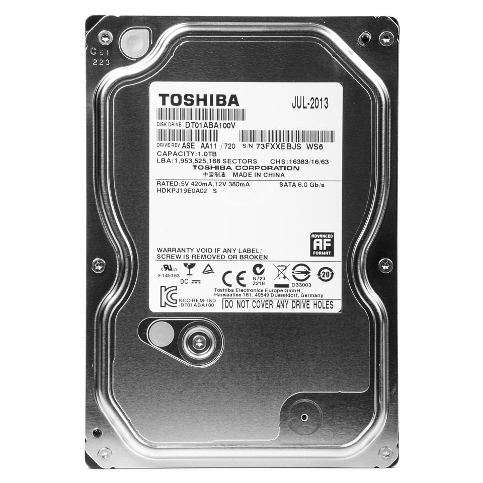 Ổ Cứng HDD Camera Toshiba 1TB/32MB/5700rpm/3.5 - DT01ABA100V - Hàng chính hãng