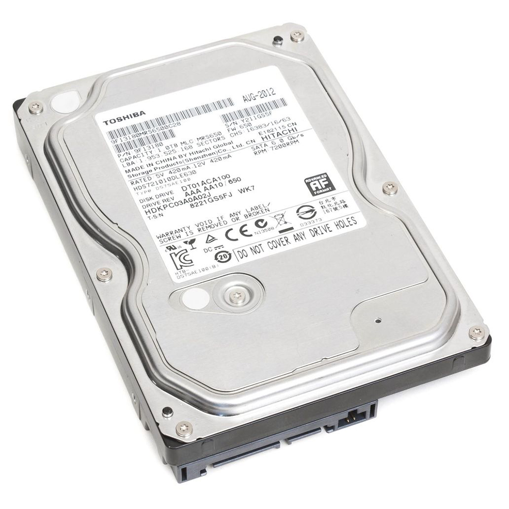 Ổ Cứng HDD Toshiba 1TB/32MB/7200rpm/3.5 - HDWD110UZSVA - Hàng chính hãng