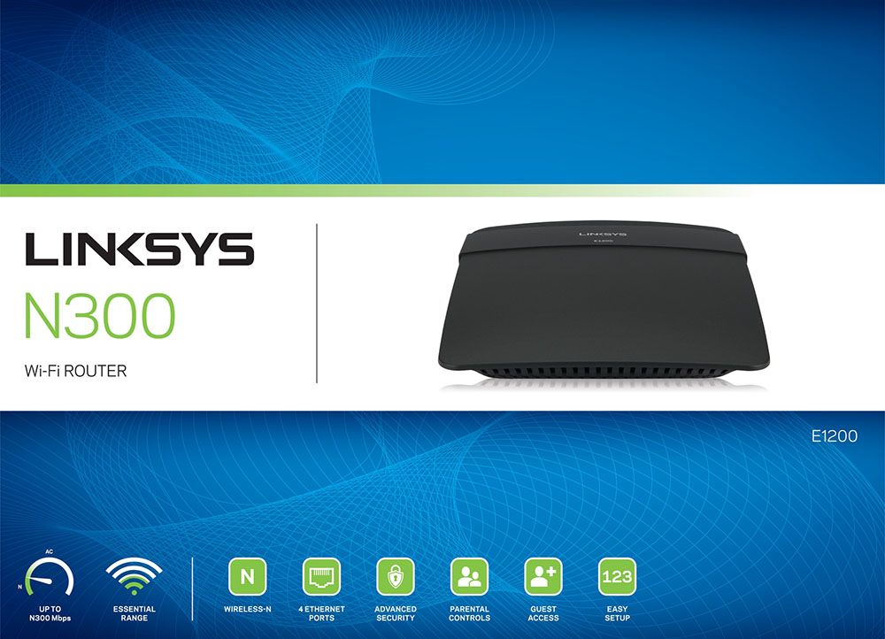 Linksys E1200 - Router Wifi Chuẩn N 300Mbps - Hàng Chính Hãng