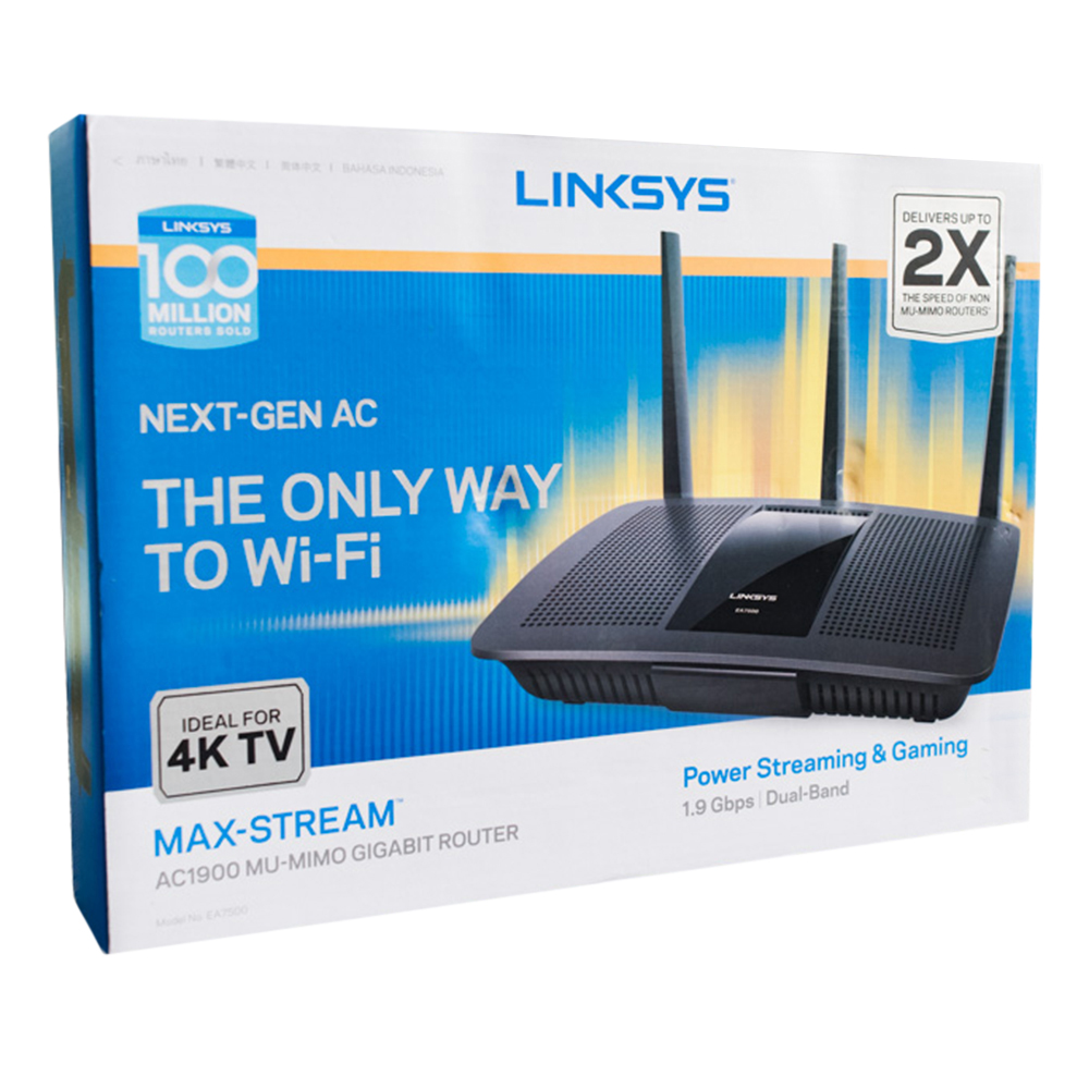 Linksys EA7500 - Router Wifi Băng Tầng Kép AC1900 MU-MIMO - Hàng Chính Hãng