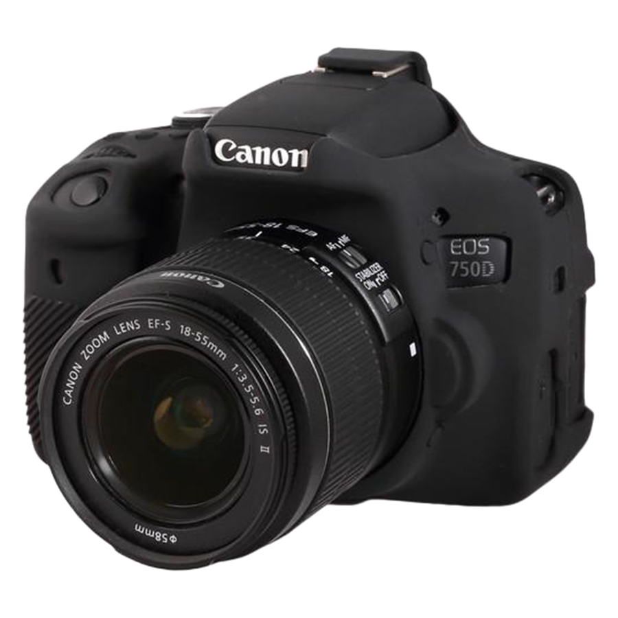 Bao Silicon Bảo Vệ Máy Ảnh easyCover Cho Canon 750D (Đen) - Hàng Chính Hãng