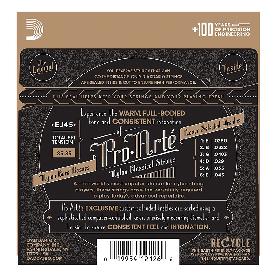 Bộ Dây Đàn Guitar Classic D'Addario EJ45