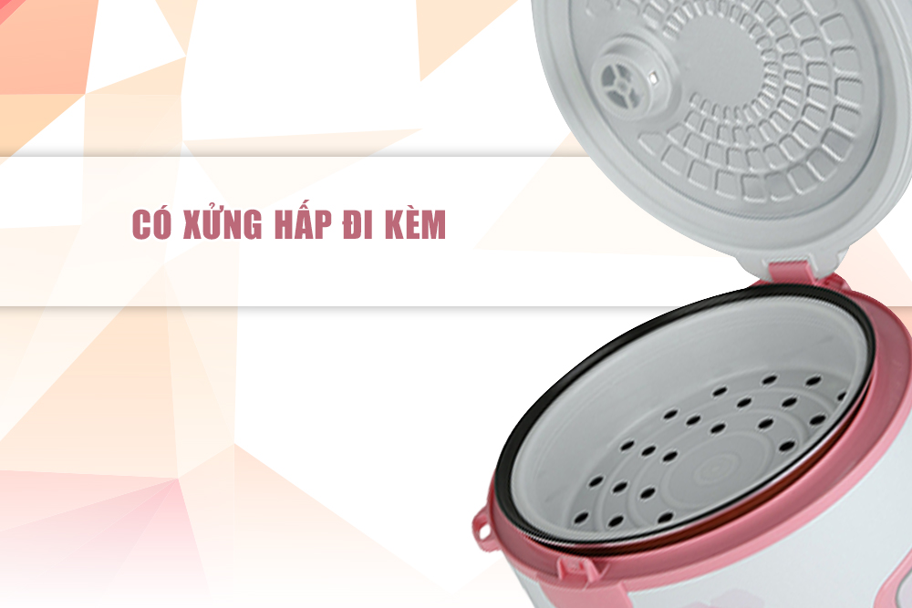 Nồi Cơm Điện Lock&amp;Lock  EJR446RED (1.8 lít) - Hồng - Hàng chính hãng