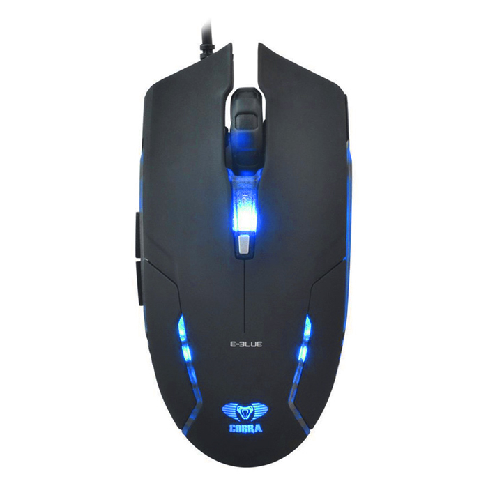 Chuột Quang Có Dây Gaming E-BLUE- EMS151 COBRA (Đen) - Hàng Chính Hãng