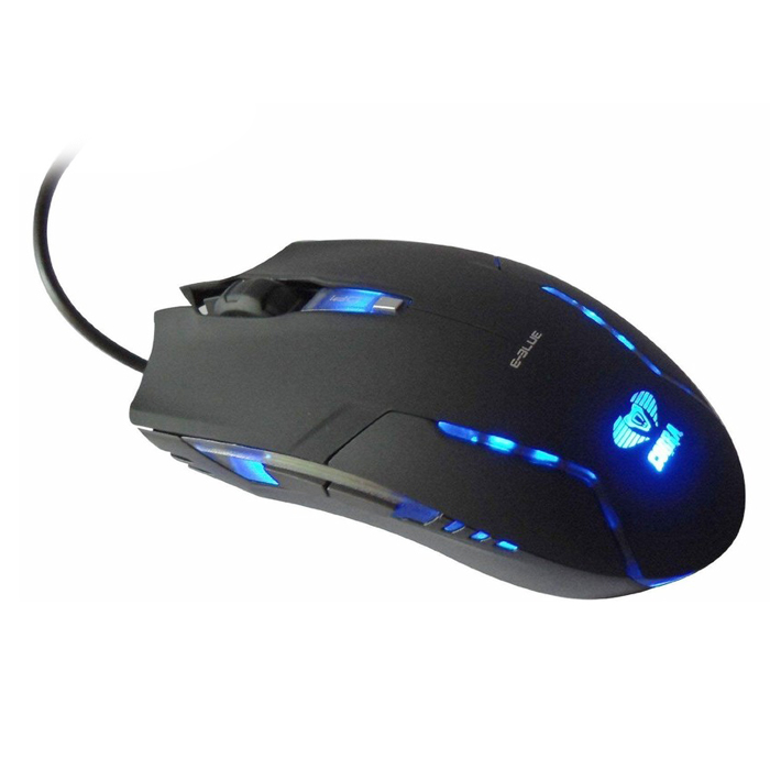 Chuột Quang Có Dây Gaming E-BLUE- EMS151 COBRA (Đen) - Hàng Chính Hãng