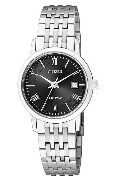 Đồng Hồ Nữ Citizen Dây Thép Không Gỉ EW1580-50E - Mặt Đen (Sapphire)