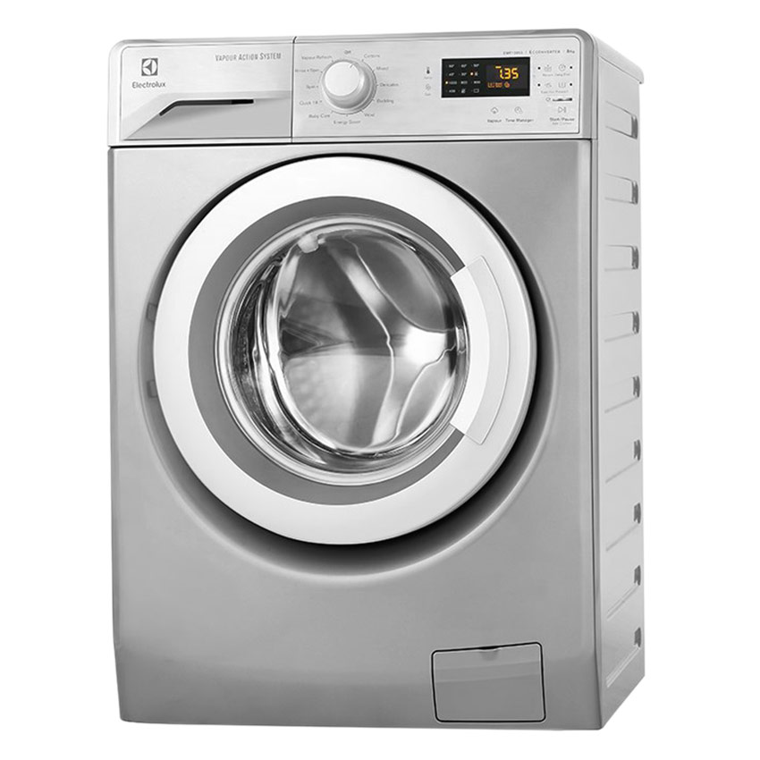 Máy Giặt Cửa Ngang Inverter Electrolux EWF12853S (8.0 Kg) - Xám Bạc - Hàng Chính Hãng