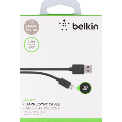 Dây Cáp Sạc Micro USB Belkin F2CU012BT04 1.2m - Hàng Chính Hãng