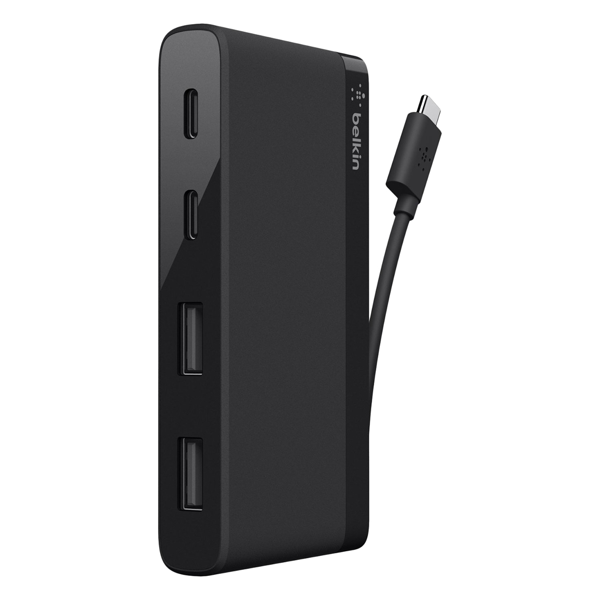 Hub USB-C 4 Cổng Gồm 2 Cổng USB-A Và 2 Cổng USB-C Belkin F4U090BTBLK (Đen) - Hàng Chính Hãng