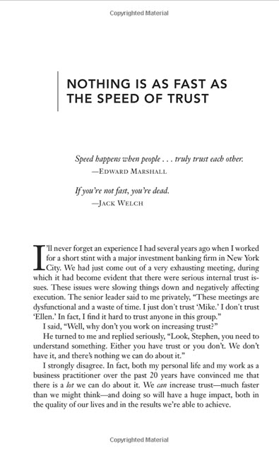 The SPEED of Trust: The One Thing That Changes Everything