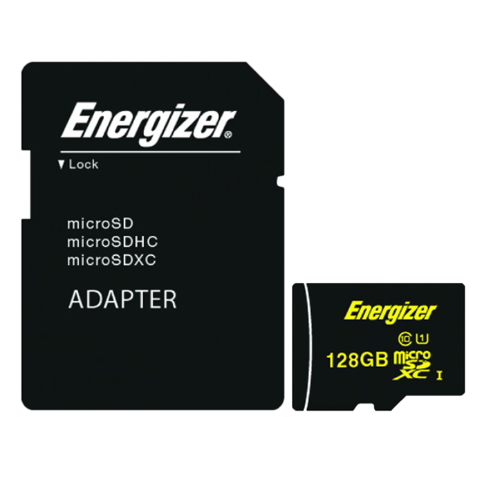 Thẻ Nhớ Energizer 128GB Micro SDXC Class 10 Up To 80mb/s (Kèm Adapter) FMDAAH128A - Hàng Chính Hãng