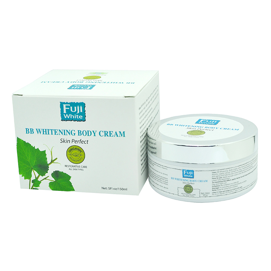 Kem Dưỡng Organic Trắng Da Chống Nắng Toàn Thân Fuji White BB Whitening Cream (150ml)