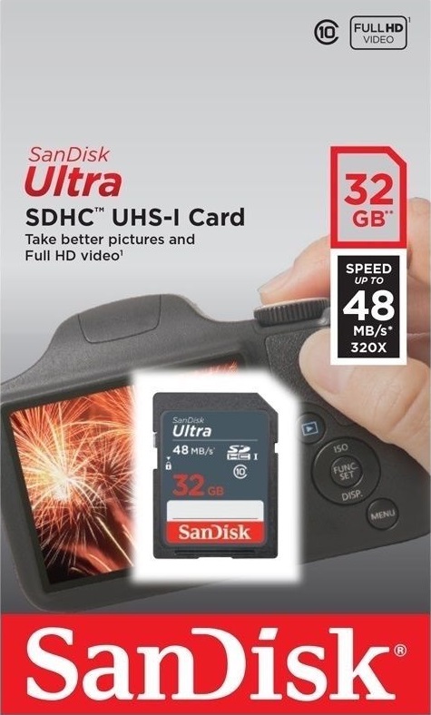 Hình ảnh Thẻ Nhớ SD SanDisk Ultra Class 10 32GB - 48MB/s - Hàng Chính Hãng