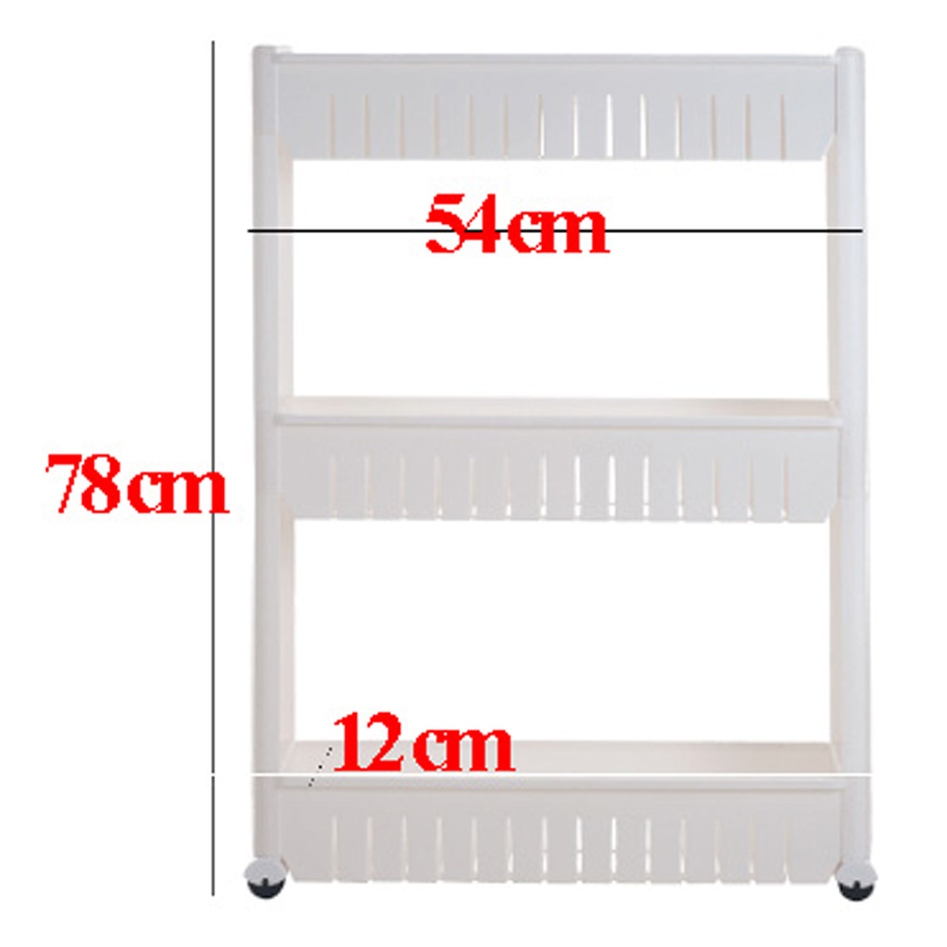 Kệ Để Đồ 3 Tầng Có Bánh Xe Storage Shelves G000104