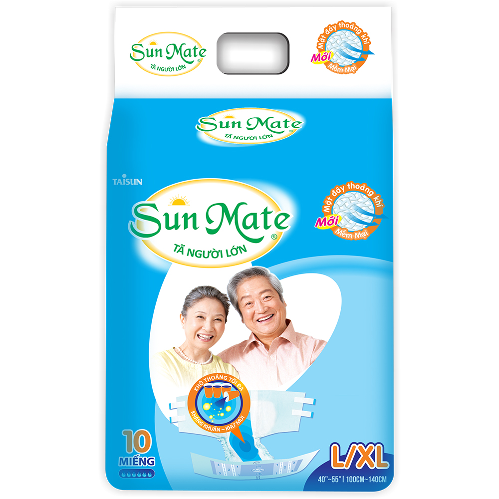 Tã Dán Người Lớn SunMate G2 Size L/XL10 (10 Miếng)