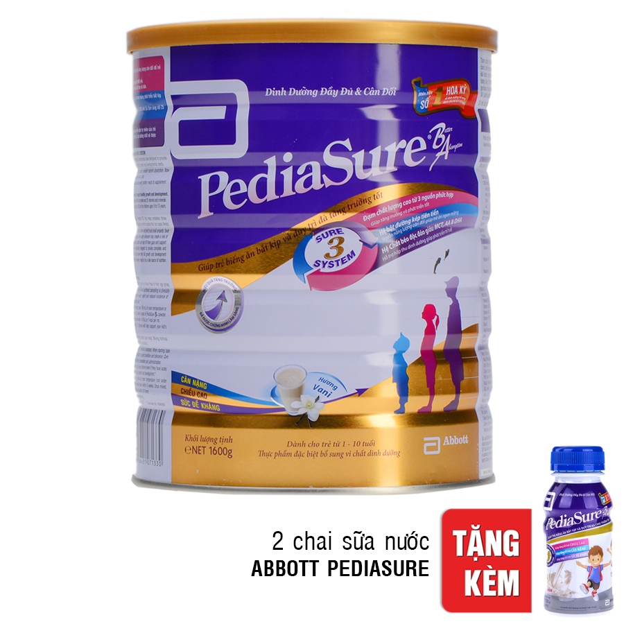 Sữa Bột Abbott Pediasure B/A PCLLA Dành Cho Trẻ Từ 1 – 10 Tuổi (1600g)