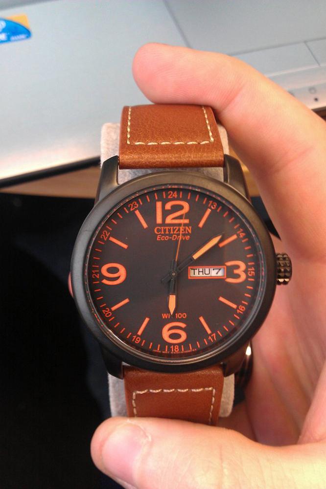 Đồng Hồ Nam Citizen Dây Da BM8475-26E - Mặt Đen