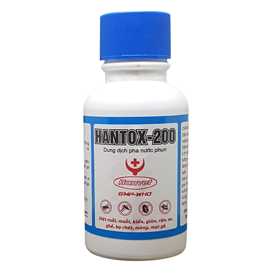 Thuốc Diệt Bọ Đen, Bọ Chét, Ve Trong Nhà Hanvet Hantox (100ml)