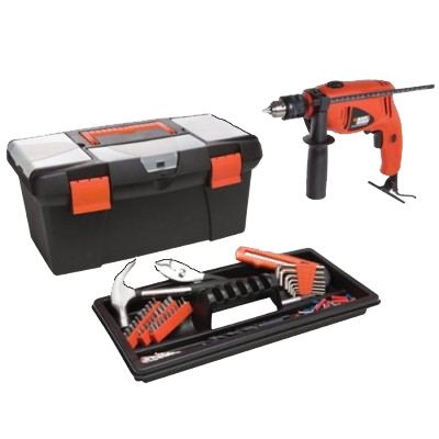 Bộ Máy Khoan Búa 100 Chi Tiết Black&amp;Decker HD500BX-B1