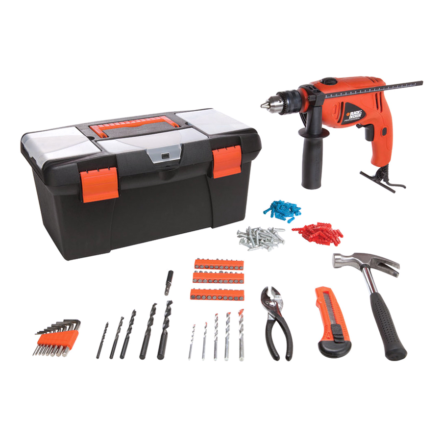 Bộ Máy Khoan Búa 100 Chi Tiết Black&amp;Decker HD500BX-B1