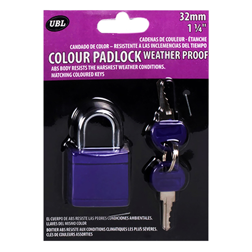 Ổ Khóa Màu 2 Chìa Uncle Bills HG0060 - 3,2cm