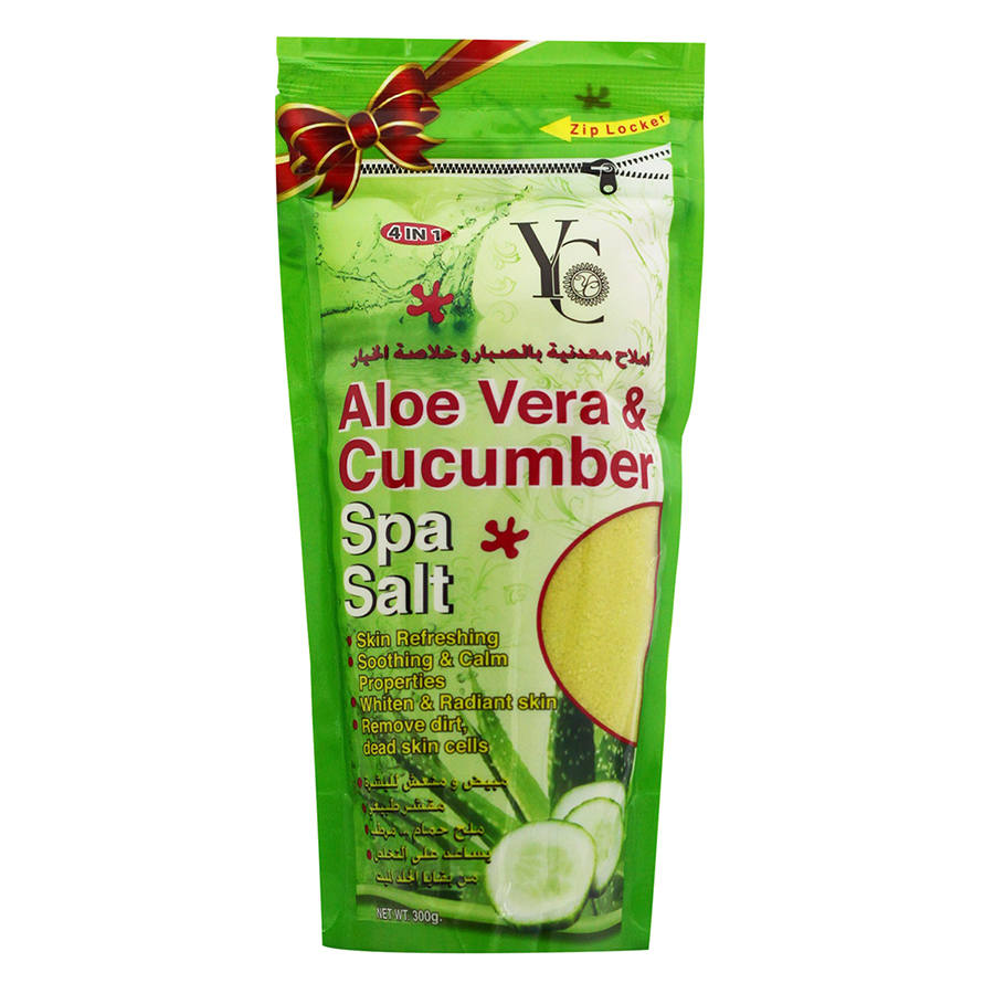 Muối Tắm Spa Lô Hội Và Dưa Leo YC Aloe Vera &amp; Cucumber Spa Salt YC374 (300g)