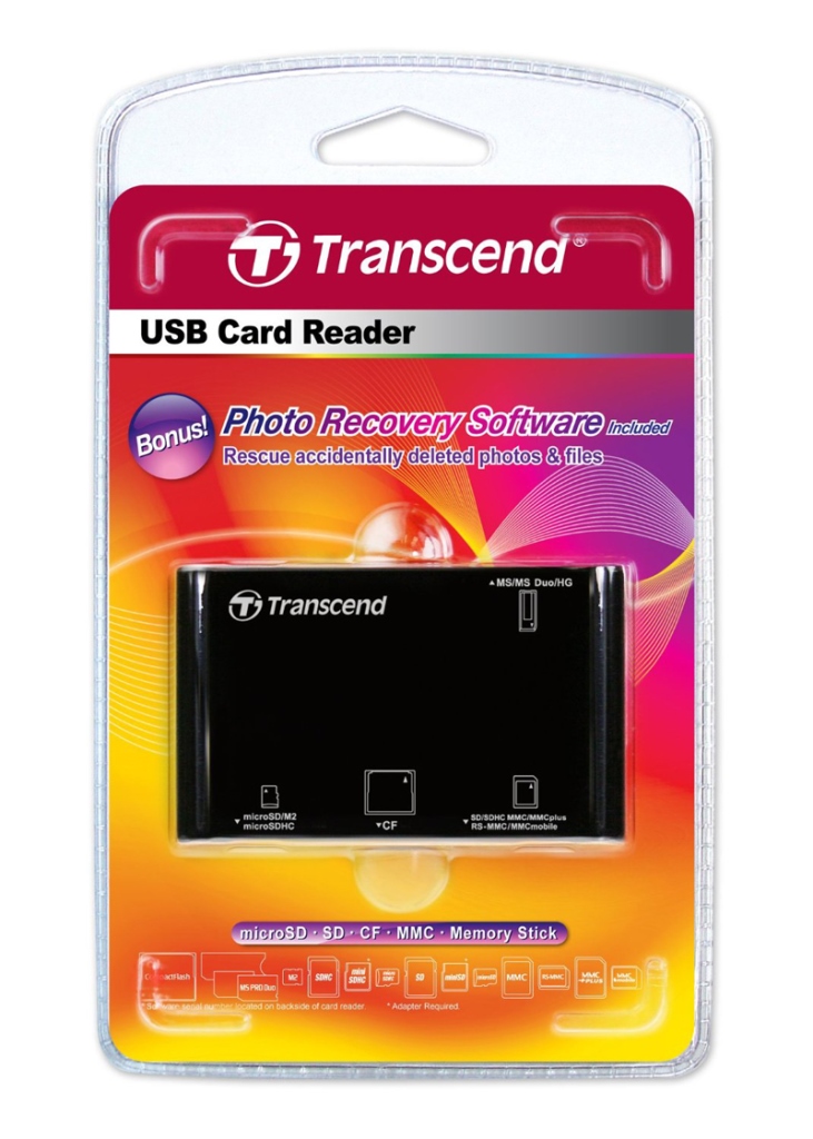 Đầu Đọc Thẻ Nhớ Transcend P8 - Trắng/Đen - Hàng chính hãng