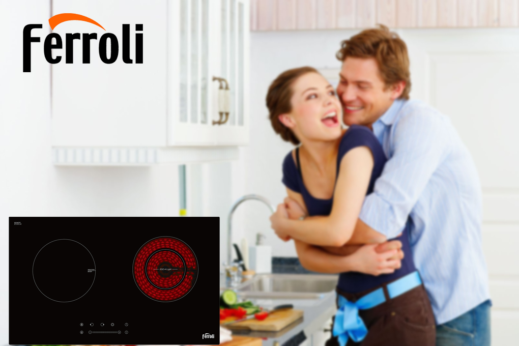 Bếp Âm Đôi Từ - Hồng Ngoại Ferroli IC4200BS - Hàng Chính Hãng