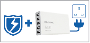 Adapter Sạc ProLink PCU5051 5 Cổng USB - Hàng chính hãng