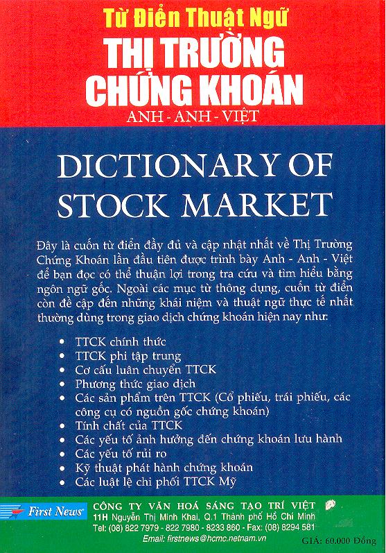 Từ Điển Thuật Ngữ Thị Trường Chứng Khoán - Anh-Anh-Việt