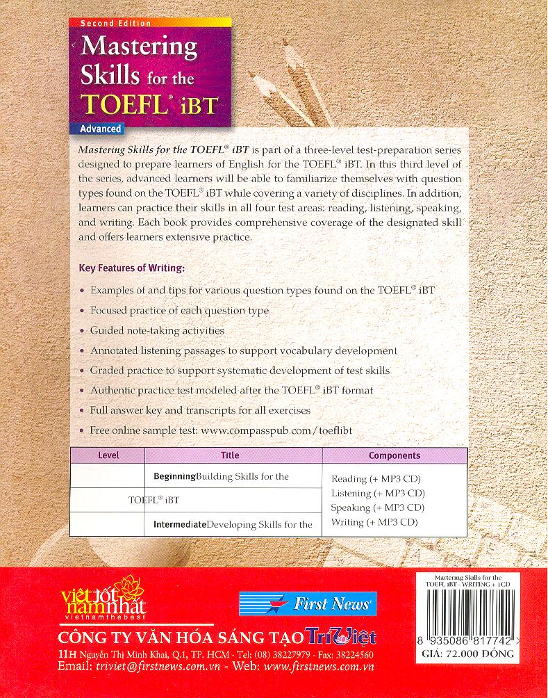 Mastering Skills For The Toefl IBT  Writing - Kèm 1 CD