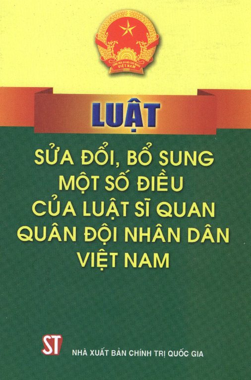 Luật Sửa Đổi, Bổ Sung Một Số Điều Của Luật Sĩ Quan Quân Đội Nhân Dân Việt Nam (2015)