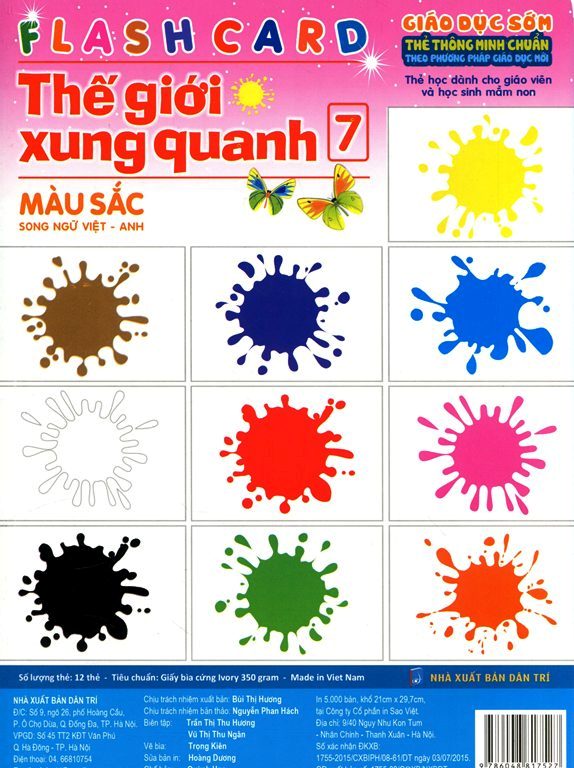 Flashcard Thế Giới Xung Quanh 7 - Màu Sắc