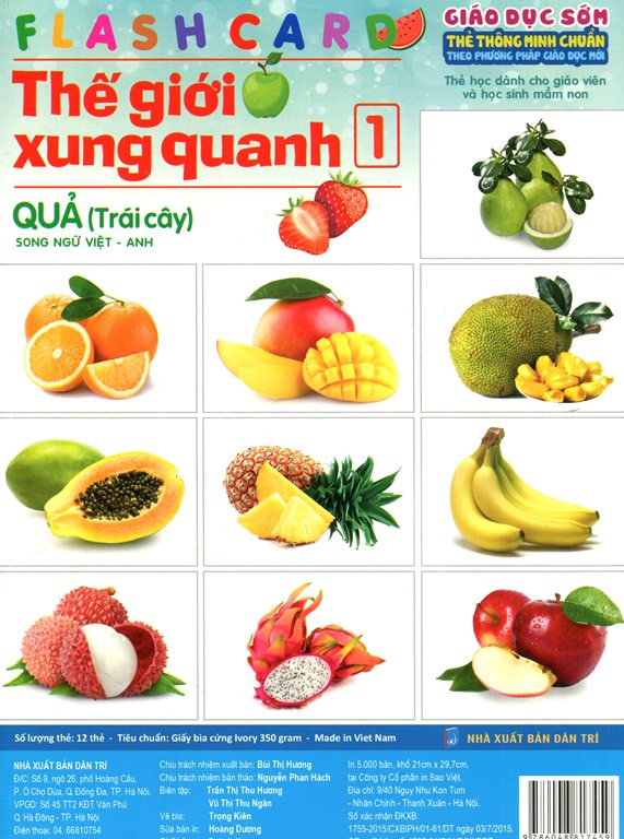 Flashcard Thế Giới Xung Quanh 1 - Quả (Trái Cây)