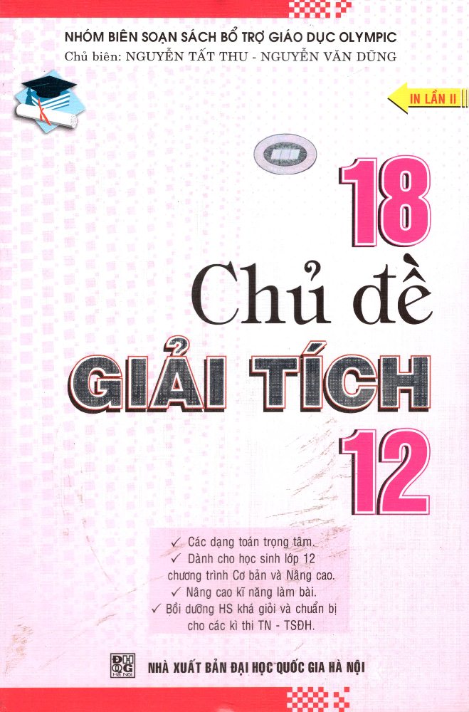 18 Chủ Đề Giải Tích Lớp 12