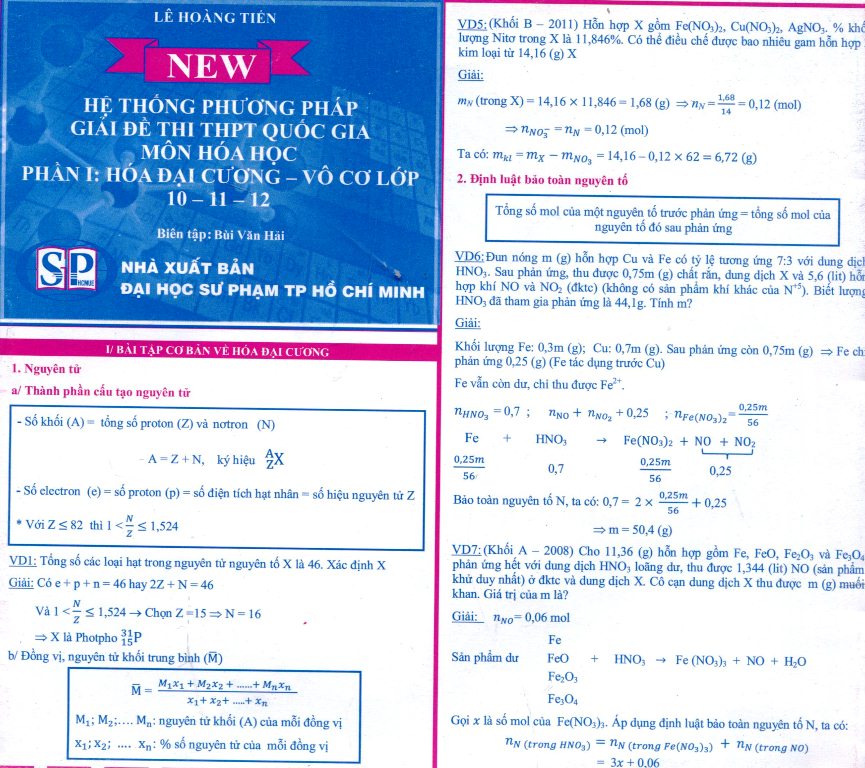 Hệ Thống Phương Pháp Giải Đề Thi THPT Quốc Gia Môn Hóa Học Phần I: Hóa Vô Cơ Lớp 10 - 11 - 12