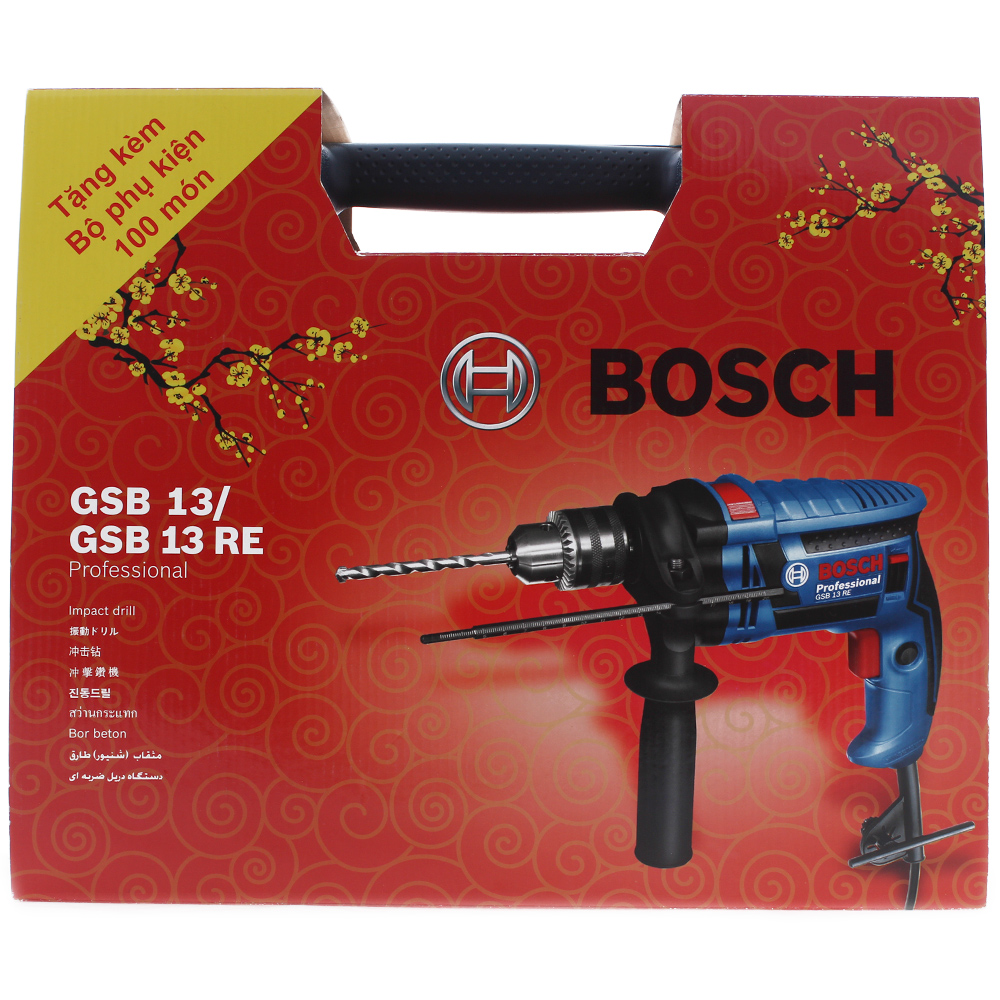 Máy Khoan Động Lực Bosch GSB-13RE SET Kèm 100 Phụ Kiện Chi Tiết