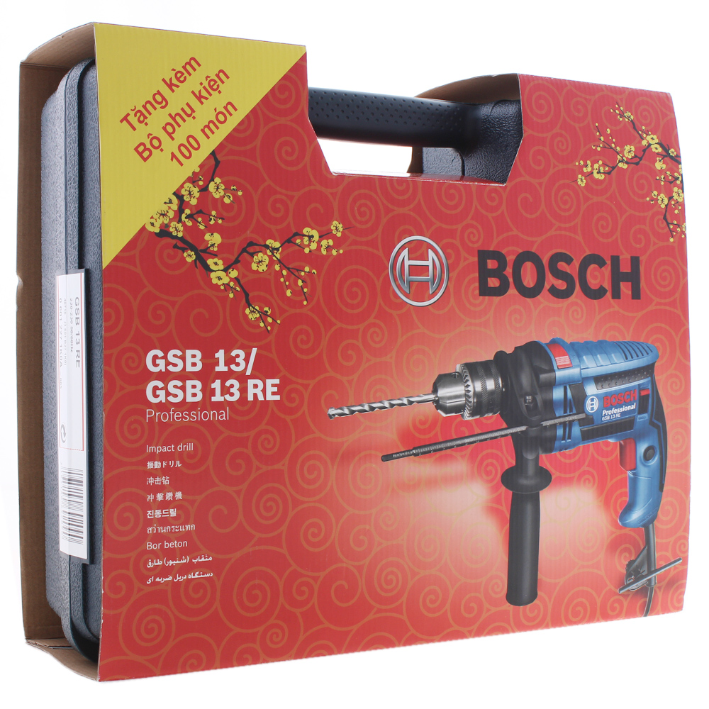 Máy Khoan Động Lực Bosch GSB-13RE SET Kèm 100 Phụ Kiện Chi Tiết