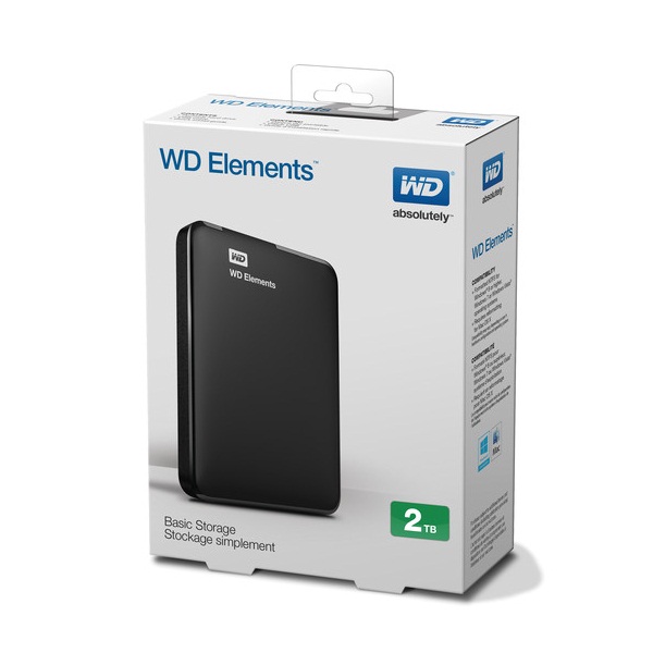 Ổ Cứng Di Động WD Elements 2TB 2.5 USB 3.0 - WDBU6Y0020BBK - Hàng chính hãng