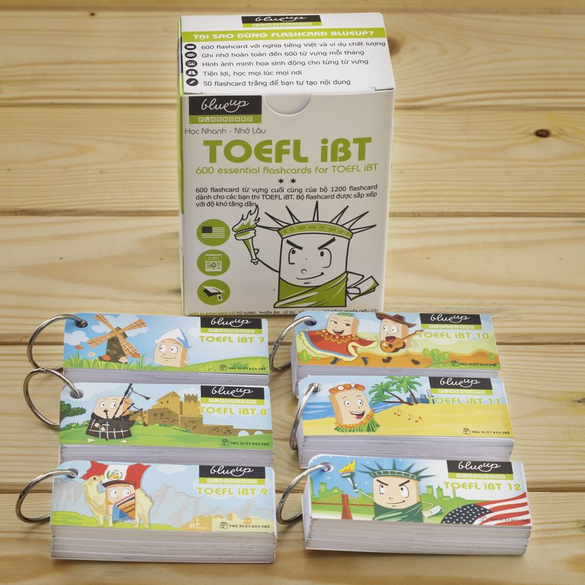 Hộp Blueup TOEFL iBT 600 Essential Flashcards For Toefl iBT - Phần 2 - Alphabook