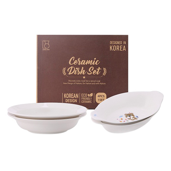 Bộ 4 dĩa sứ cao cấp Dong Hwa MDSET01