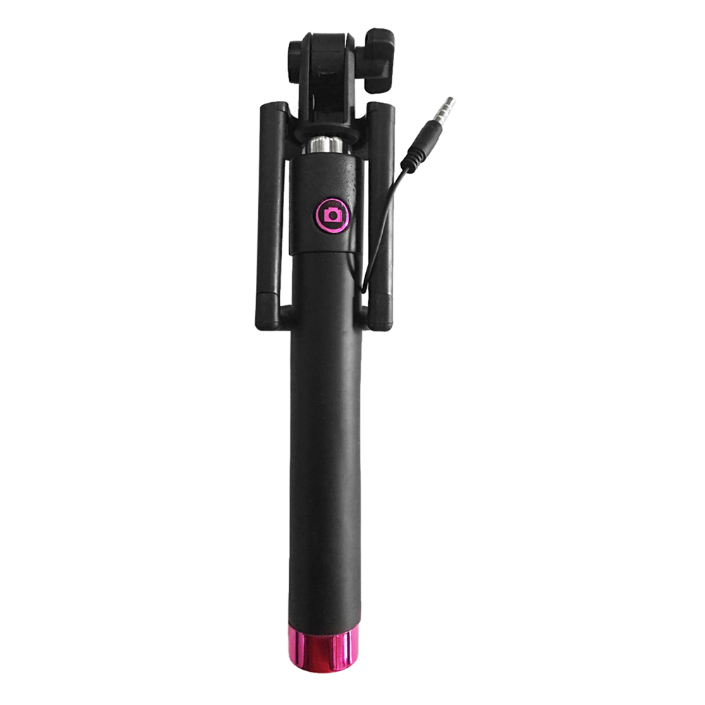 Gậy Chụp Hình Selfie Stick - Màu Đen Hồng - Hàng Nhập Khẩu