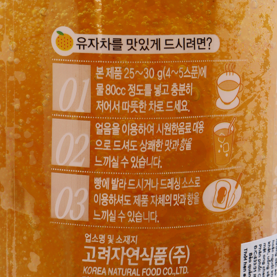 Trà Chanh Mật Ong Hàn Quốc Korea Natural Food Honey Citron Tea