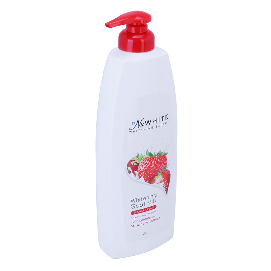 Sữa Tắm NuWhite Whitening Goat Milk Strawberry Extract (1.2 lít)