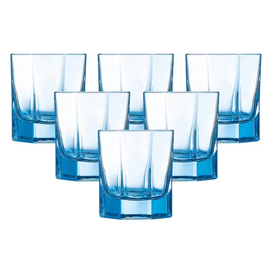 Bộ 6 Ly Thủy Tinh Thấp Luminarc Octime Ice Blue J4389 (300ml x 6)