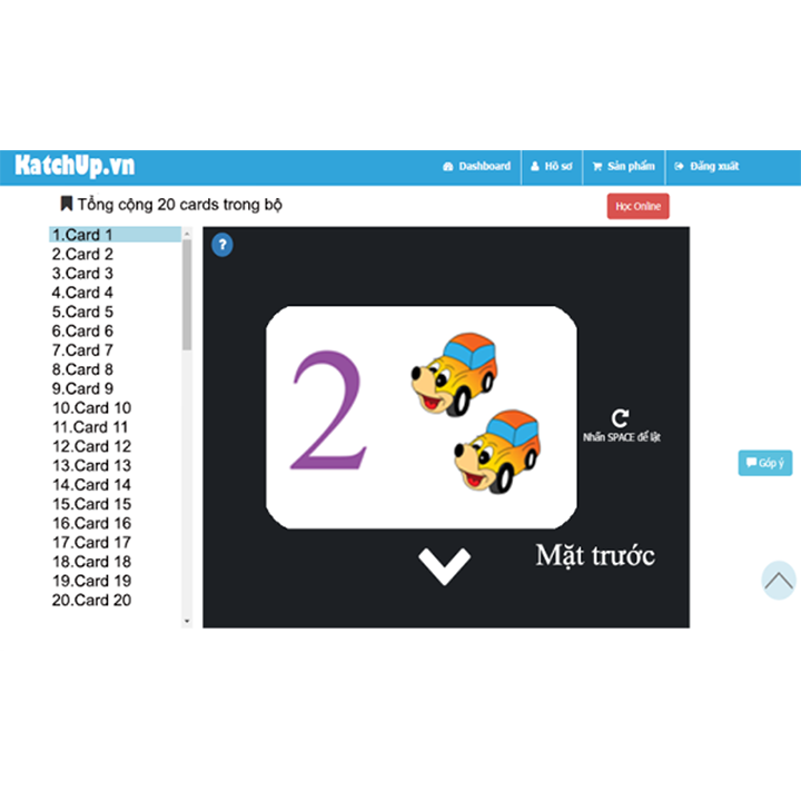 KatchUp Flashcard Tiếng Anh Cho Bé - Số - High Quality
