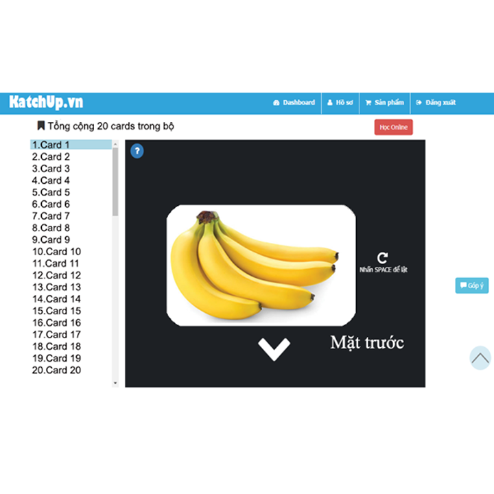 KatchUp Flashcard Tiếng Anh Cho Bé - Trái Cây - High Quality