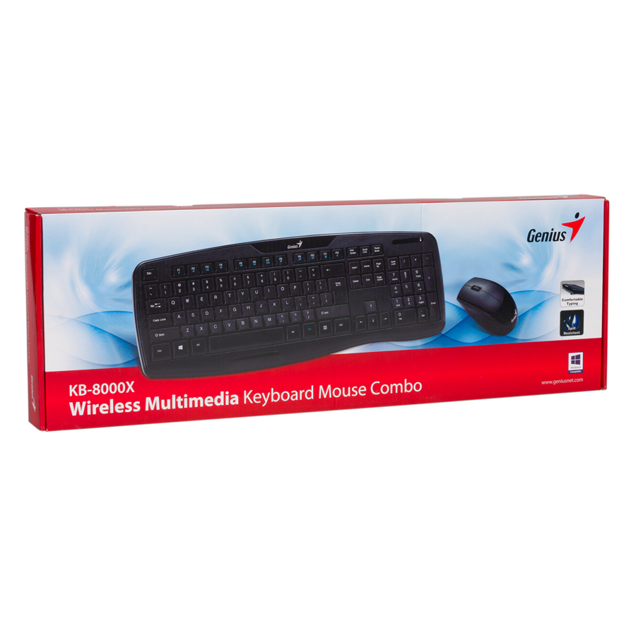 Bộ Ban Phim Chuột Khong Day Genius Slimstar 8005