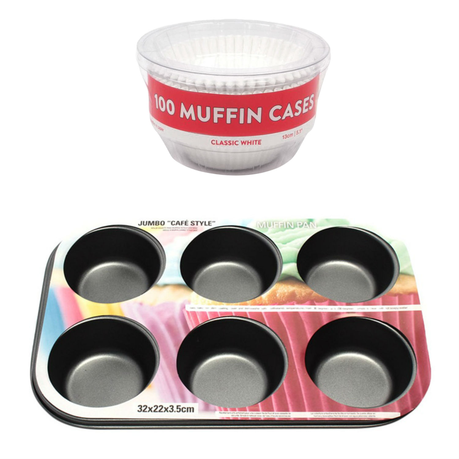 Bộ Khuôn Làm Bánh Muffin 6 Ô Và Giấy Lót Khuôn Uncle Bills KC0201 - KC0331